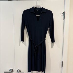 Brooks Brothers Dark Blue Long Sleeve Dress